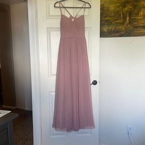 Azazie Shelly bridesmaid dress Dusty Rose